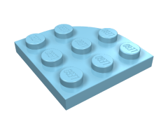 Plate, Round Corner 3 x 3