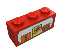 Brick 1 x 3 with Cash Register Pattern