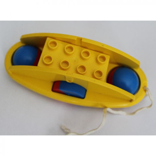 Duplo Rattle Rocking Bottom with Red/Blue Wheels