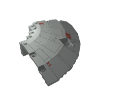 Panel 14 x 14 x 2 2/3 Quarter Saucer Top with Millennium Falcon Pattern