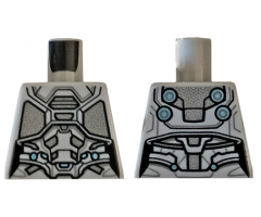 Torso Female Outline with Body Armor with Dark Bluish Gray Trim Pattern (Ghost)