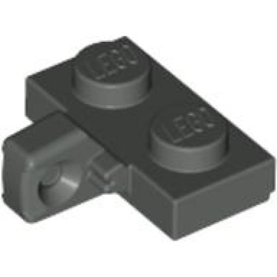 Hinge Plate 1 x 2 Locking with 1 Finger on Side with Bottom Groove