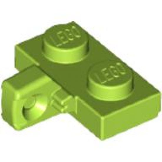 Hinge Plate 1 x 2 Locking with 1 Finger on Side with Bottom Groove