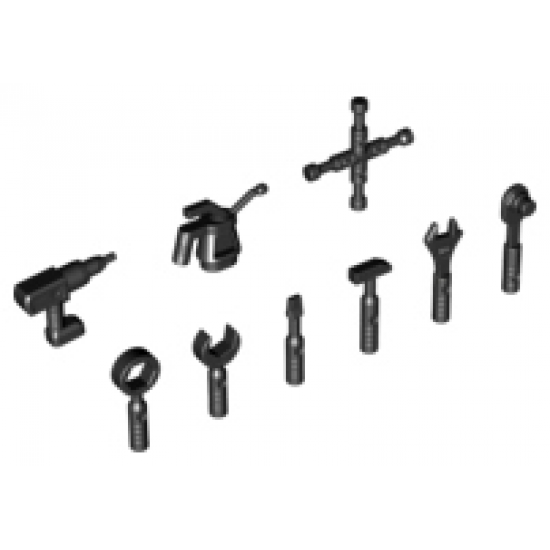 Minifigure, Utensil Tools, 9 in Bag (Multipack)