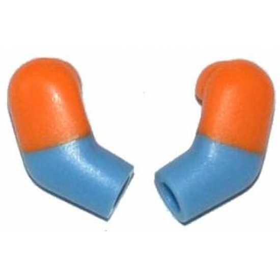 Arm, (Matching Left and Right) Pair with Orange Short Sleeves Pattern