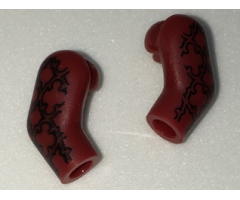 Arm, (Matching Left and Right) Pair with Black Brocade Pattern