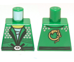 Torso Ninjago Belt and Silver Diamonds Front and Golden Snake Back Pattern