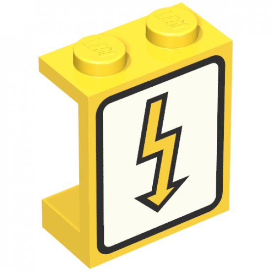 Panel 1 x 2 x 2 - Solid Studs with Utility Arrow Pattern