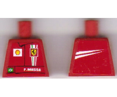 Torso Racers Ferrari front, White Streak back (Stickers) with F. Massa Name Pattern