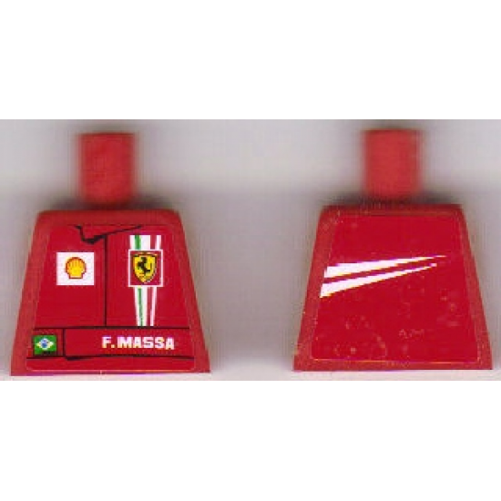 Torso Racers Ferrari front, White Streak back (Stickers) with F. Massa Name Pattern
