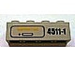 Brick 1 x 4 with 'MOTOR / OIL' and '4511-1' Pattern (Sticker) - Sets 4511 / 10157