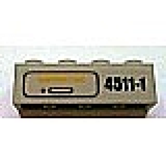 Brick 1 x 4 with 'MOTOR / OIL' and '4511-1' Pattern (Sticker) - Sets 4511 / 10157
