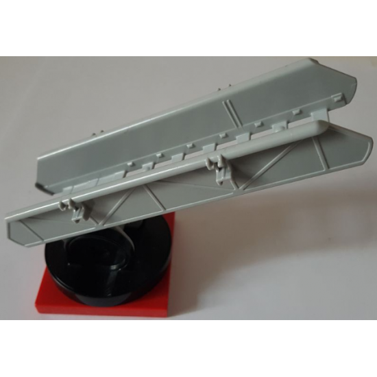 Duplo Ladder (Fire) Telescoping Lower Section on Black Turntable with Red Turntable 4 x 4 Base