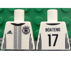 Torso Soccer Shirt with Adidas Logo, 4 Stars and Eagle Front, 'BOATENG 17' Back Pattern
