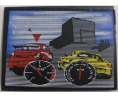 Slope 10 6 x 8 with Racing Cars RPM & MPH on Monitor Pattern (Sticker) - Set 8682