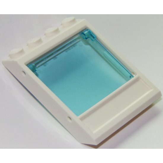 Window 4 x 4 x 3 Roof with Bottom Panel with Trans-Light Blue Glass for Window 1 x 4 x 3 - Opening (60806 / 60603)
