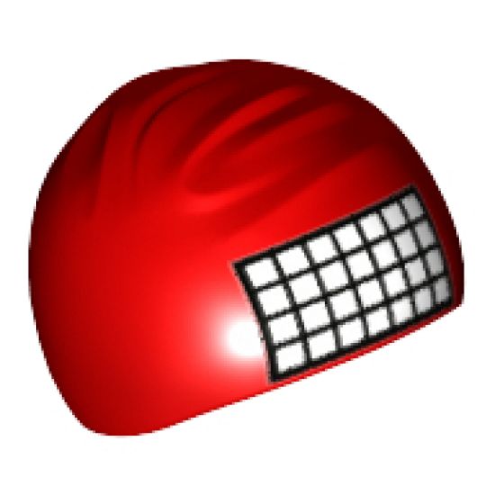 Minifigure, Headgear Cap, Swimming with White Calendar Grid Pattern