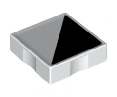Duplo, Tile 2 x 2 with Shape Black Right Triangle Pattern