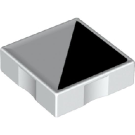 Duplo, Tile 2 x 2 with Shape Black Right Triangle Pattern