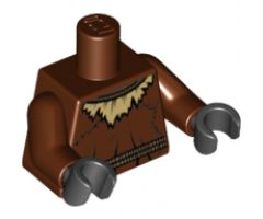 Torso Batman Ripped Neck with Straw and Rope Belt Pattern / Reddish Brown Arms / Black Hands