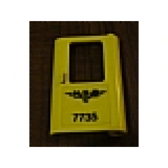 Door 1 x 4 x 5 Train Right with Norwegian 'NSB 7735' Pattern (Sticker) - Set 7735