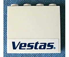 Panel 1 x 4 x 3 - Hollow Studs with 'Vestas' Logo Pattern (Sticker) - Set 4999