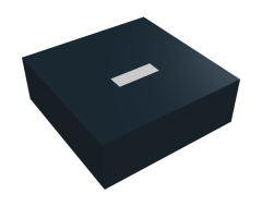 Tile 1 x 1 with Silver Dash / Hyphen / Minus Sign (-) Pattern