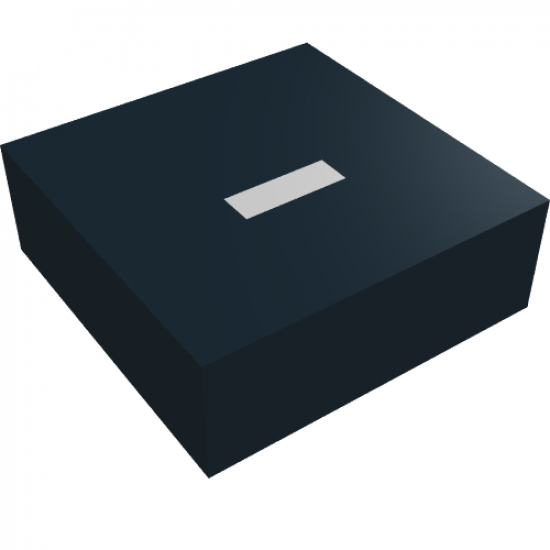 Tile 1 x 1 with Silver Dash / Hyphen / Minus Sign (-) Pattern