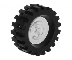 Wheel & Tire Assembly Technic Split Axle Hole with Black Tire 30 x 10.5 Offset Tread (3482 / 2346)