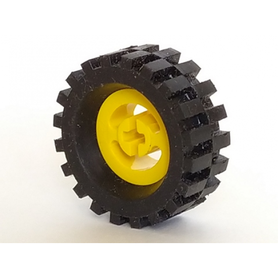 Wheel & Tire Assembly Technic Split Axle Hole with Black Tire 30 x 10.5 Offset Tread (3482 / 2346)