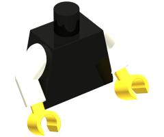 Torso Plain / White Arms / Yellow Hands