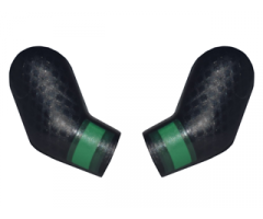 Arm, (Matching Left and Right) Pair with Diamonds and Green Cuffs Pattern