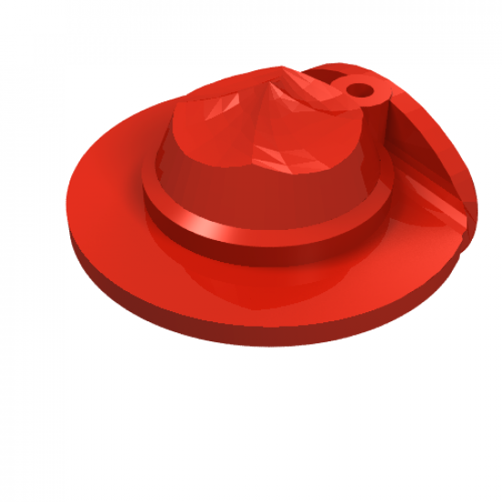 Minifigure, Headgear Hat, Wide Brim Flat