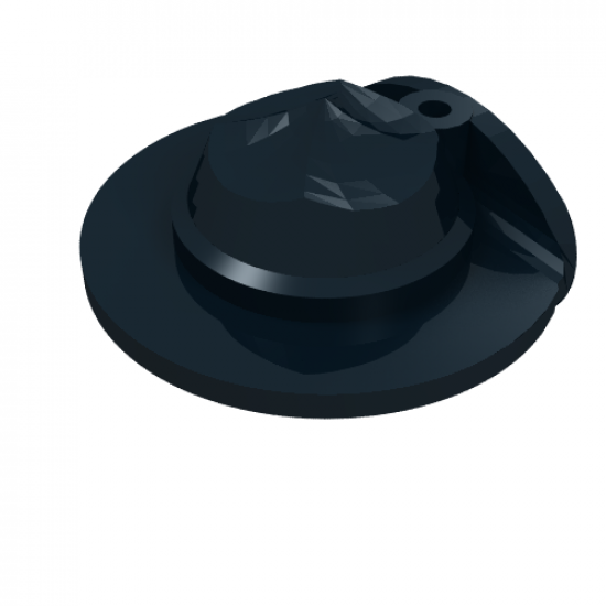 Minifigure, Headgear Hat, Wide Brim Flat