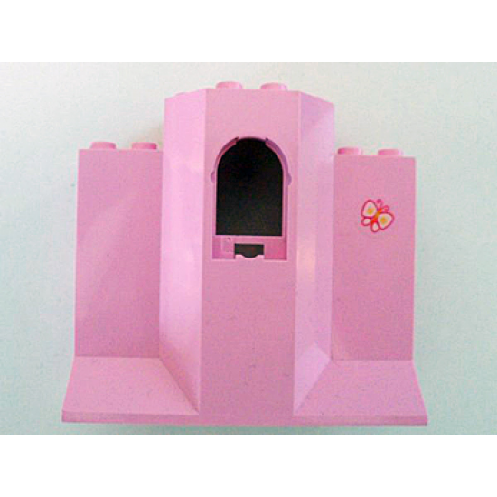 Panel 3 x 8 x 6 with Window with Butterfly Pattern (Sticker) - Set 7579