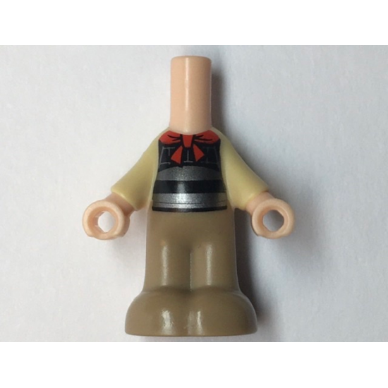 Micro Doll, Body Part Lower with Tan Shirt and Dark Tan Pants Pattern (Li Shang)