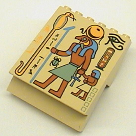 Panel 4 x 6 x 6 Sloped with Hieroglyphs, Snake and Falcon Pattern
