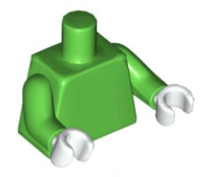 Torso Plain / Bright Green Arms / White Hands