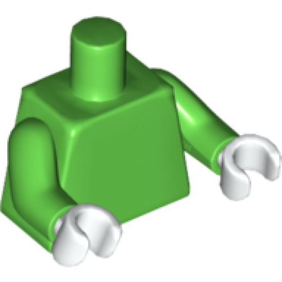 Torso Plain / Bright Green Arms / White Hands