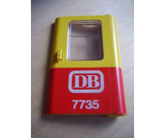 Door 1 x 4 x 5 Train Right with Red Bottom Half and 'DB 7735' Pattern (Sticker) - Set 7735