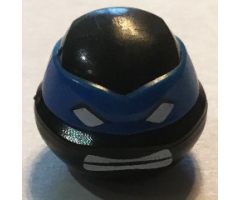 Minifigure, Head, Modified Ninja Turtle with Blue Mask and Teeth Pattern (Shadow Leonardo)