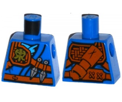 Torso Ninjago Robe with Belt, Knife, Scabbard and Lightning Power Emblem Pattern