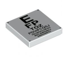Tile 2 x 2 with Eye Chart Pattern