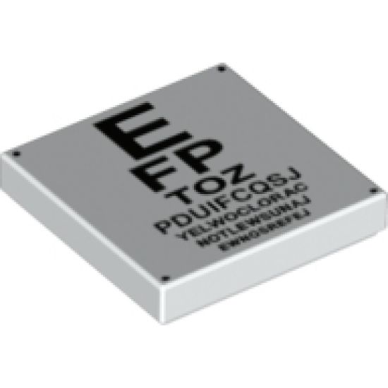 Tile 2 x 2 with Eye Chart Pattern
