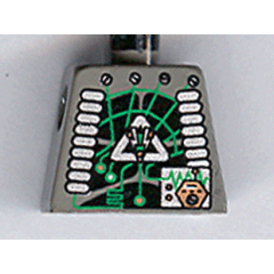 Torso Space Insectoids Green Circuitry, Silver Hose on Sides Pattern