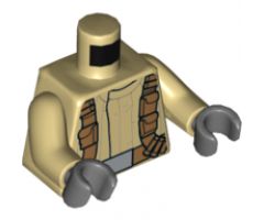 Torso SW Mandarin Collar, Dark Orange Utility Belts Pattern (SW Resistance Trooper) / Tan Arms / Dark Bluish Gray Hands