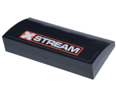 Slope, Curved 2 x 4 x 2/3 without Bottom Tubes with 'XSTREAM' Pattern (Sticker) - Set 8491