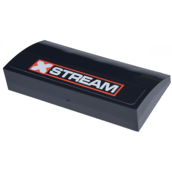 Slope, Curved 2 x 4 x 2/3 without Bottom Tubes with 'XSTREAM' Pattern (Sticker) - Set 8491