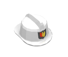 Minifigure, Headgear Fire Helmet with Fire Logo Pattern
