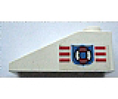 Slope 33 3 x 1 with Coast Guard Pattern on Left Side (Sticker) - Set 6338